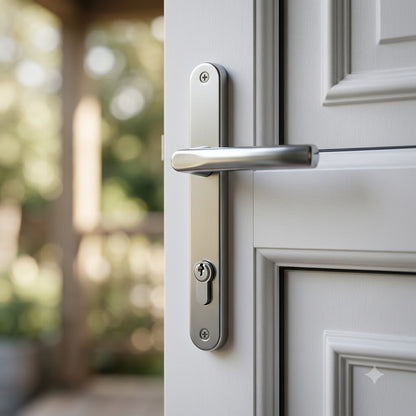 Straight Lever Lever UPVC Multipoint Door Handles - 92mm PZ Unsprung 122mm Screw Centres
