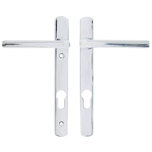 Straight Lever Lever UPVC Multipoint Door Handles - 92mm PZ Unsprung 122mm Screw Centres
