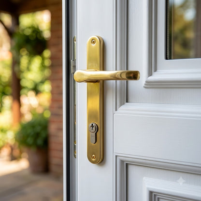 Straight Lever Lever UPVC Multipoint Door Handles - 92mm PZ Unsprung 122mm Screw Centres