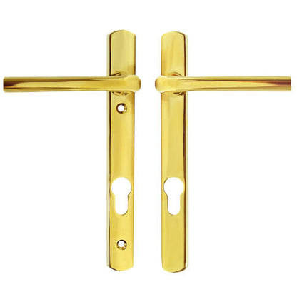 Straight Lever Lever UPVC Multipoint Door Handles - 92mm PZ Unsprung 122mm Screw Centres
