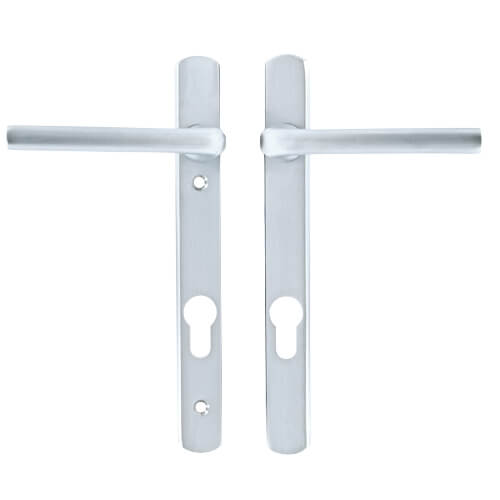 Straight Lever Lever UPVC Multipoint Door Handles - 92mm PZ Unsprung 122mm Screw Centres