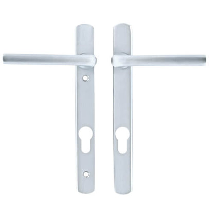Straight Lever Lever UPVC Multipoint Door Handles - 92mm PZ Unsprung 122mm Screw Centres