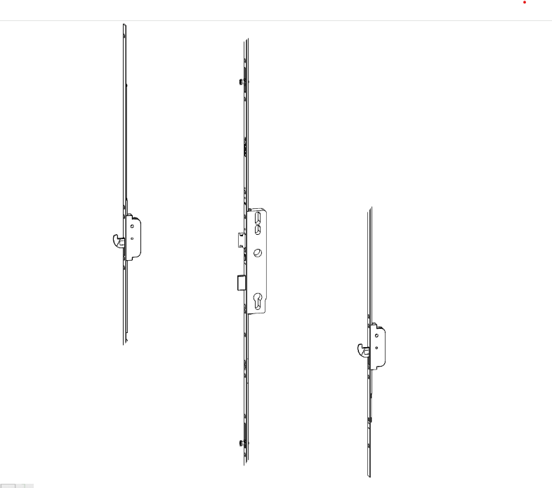 H650 35mm Backset Latch & Deadbolt Single Spindle With 2 Hooks & 2 V Cam (Mushroom) 2003562