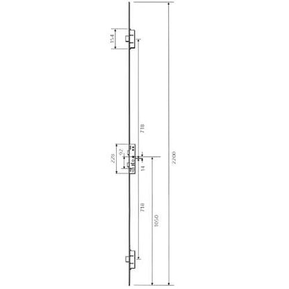 Latch 3 Deadbolts Lift Lever or Double Spindle Multipoint Door Lock - Option 1 (top deadbolt to spindle = 718mm)
