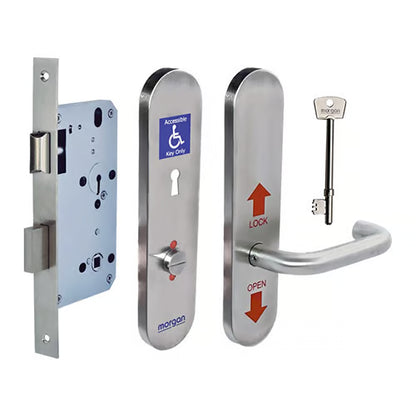 DIN Style Reversible Disabled Bathroom Lockset (Radar Type)