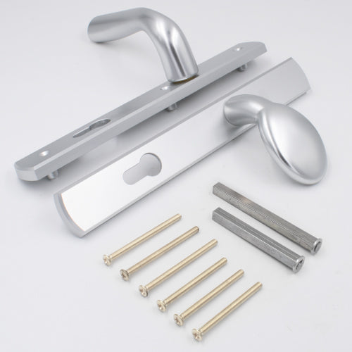 Palladio Lever Fixed Pad UPVC Multipoint Door Handles - 92mm PZ Unsprung 215mm Screw Centres
