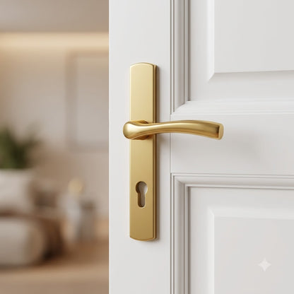 Palladio Lever Moveable Pad UPVC Multipoint Door Handles - 92mm PZ Unsprung 215mm Screw Centres