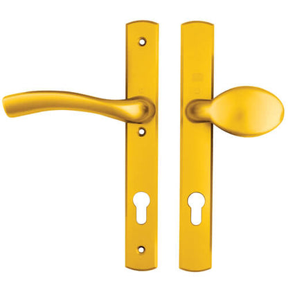 Palladio Lever Moveable Pad UPVC Multipoint Door Handles - 92mm PZ Unsprung 215mm Screw Centres