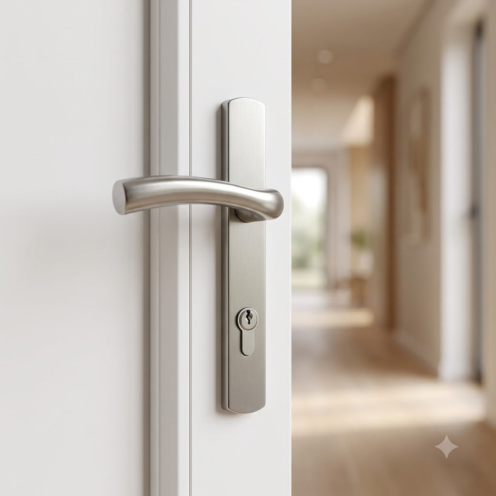 Palladio Lever Moveable Pad UPVC Multipoint Door Handles - 92mm PZ Unsprung 215mm Screw Centres