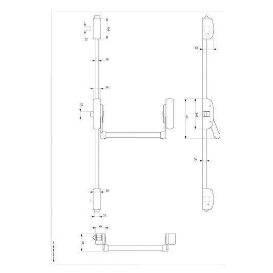Hardware PH355 Three Point Panic Bolt (LEAD TIME: 5-7 DAYS)