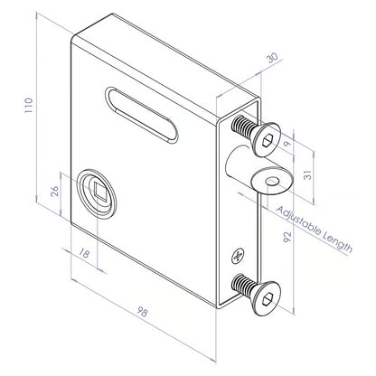 SBL16 SelectPro Bolt-On Gate Latch for Metal Gates (LEAD TIME: 2-3 DAYS)
