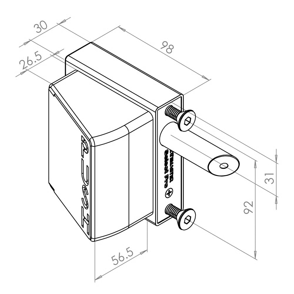 SBQEDGL SelectPro Code Bolt-On Quick Exit Lock for Metal Gates (LEAD TIME: 2-3 DAYS)