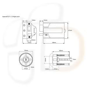 SC73 Non Deadlocking Rim Nightlatch (Outward opening doors)