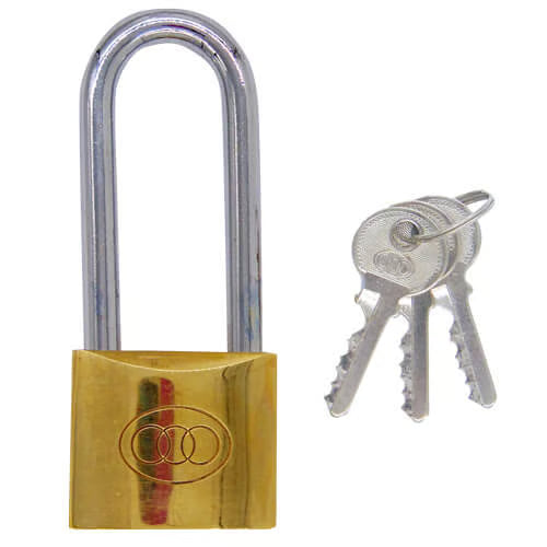 50mm Long Shackle Brass Padlock