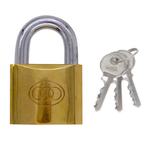 60mm Open Shackle Brass Padlock