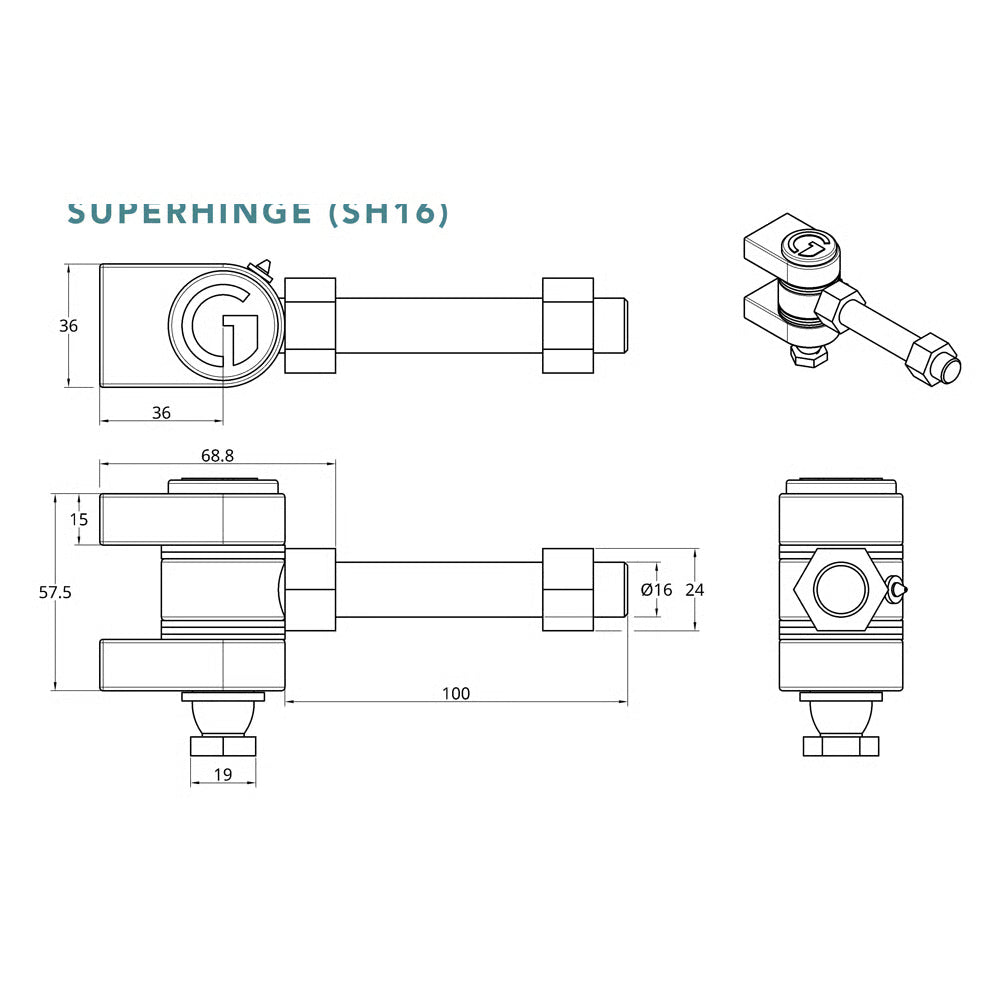 Superhinge Heavy Duty Gate Hinge (LEAD TIME: 2-3 DAYS)