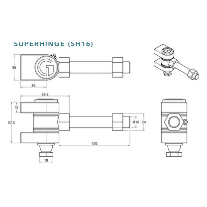 Superhinge Heavy Duty Gate Hinge (LEAD TIME: 2-3 DAYS)