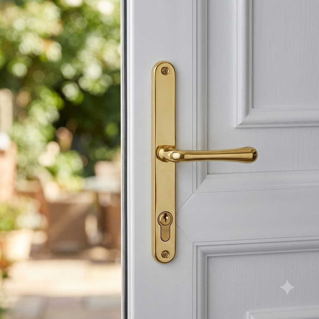 Lever UPVC Multipoint Door Handles - 68mm PZ Sprung 215mm Screw Centres