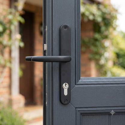 Lever UPVC Multipoint Door Handles - 68mm PZ Sprung 215mm Screw Centres