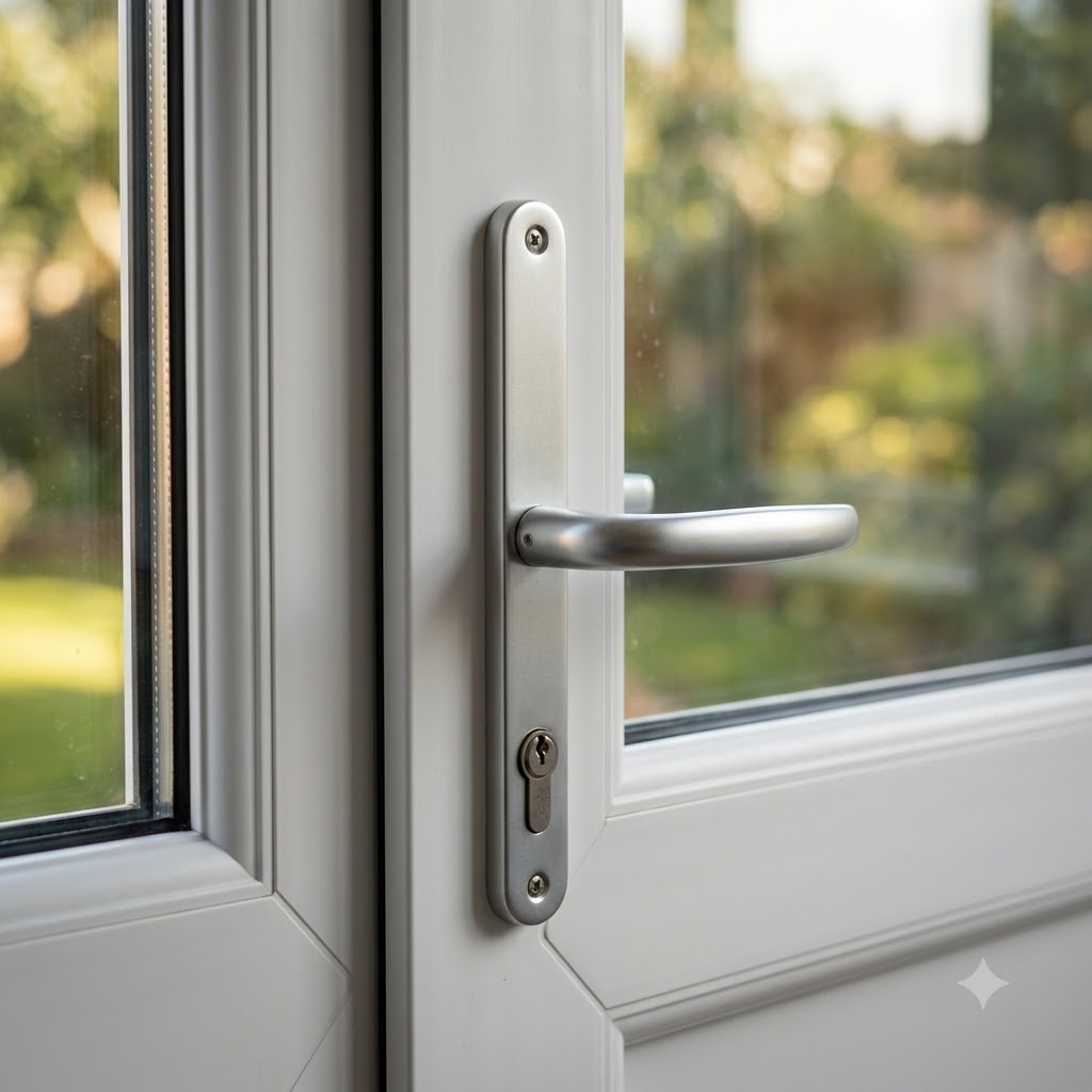 Lever UPVC Multipoint Door Handles - 68mm PZ Sprung 215mm Screw Centres
