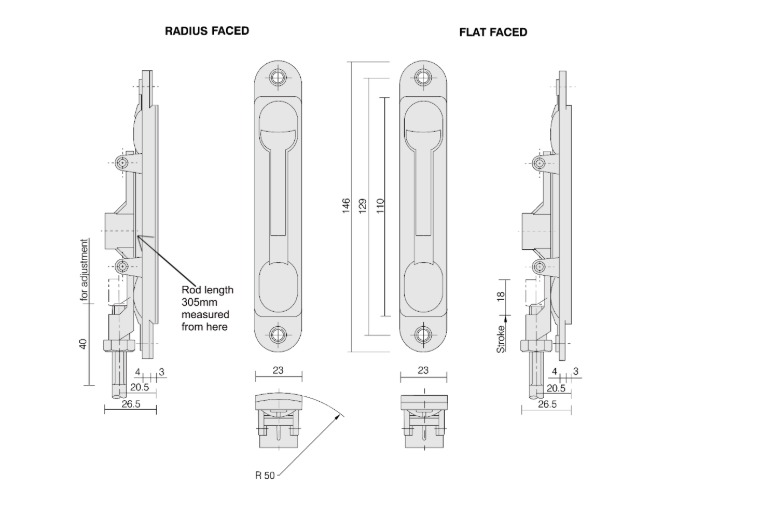 AXIM Flush Bolt FB6200 Series