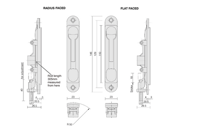 AXIM Flush Bolt FB6200 Series