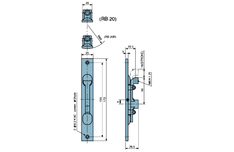 RYOBI Flush Bolt Silver