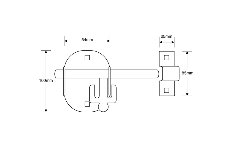 ASEC Oval Padbolt