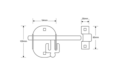 ASEC Oval Padbolt