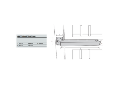 BARRIER COMPONENTS GC2000 Gate Closer