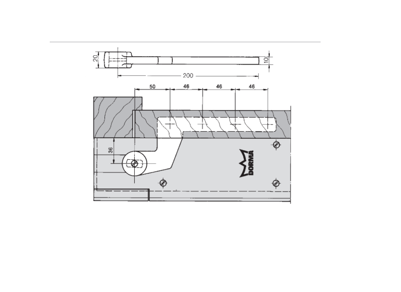 DORMAKABA 7411/56 Single Action Door Strap