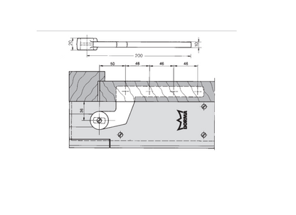 DORMAKABA 7411/56 Single Action Door Strap