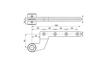 DORMAKABA 7411K/56F Single Action Top Centre