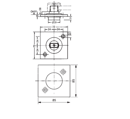 DORMAKABA 7471AX Square Floor Pivot Bearing