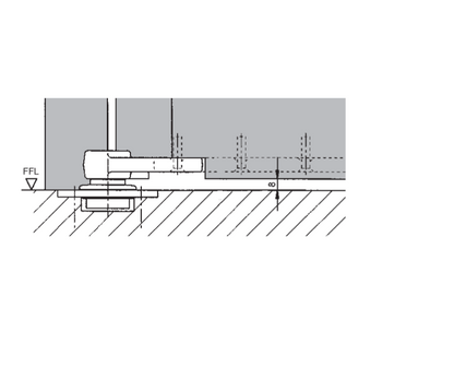 DORMAKABA 7471AX Square Floor Pivot Bearing