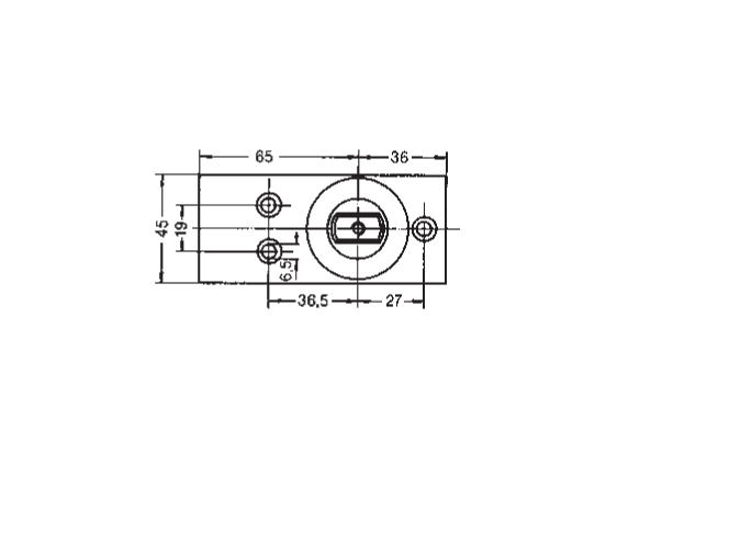 DORMAKABA 7475AX Rectangular Floor Pivot Bearing