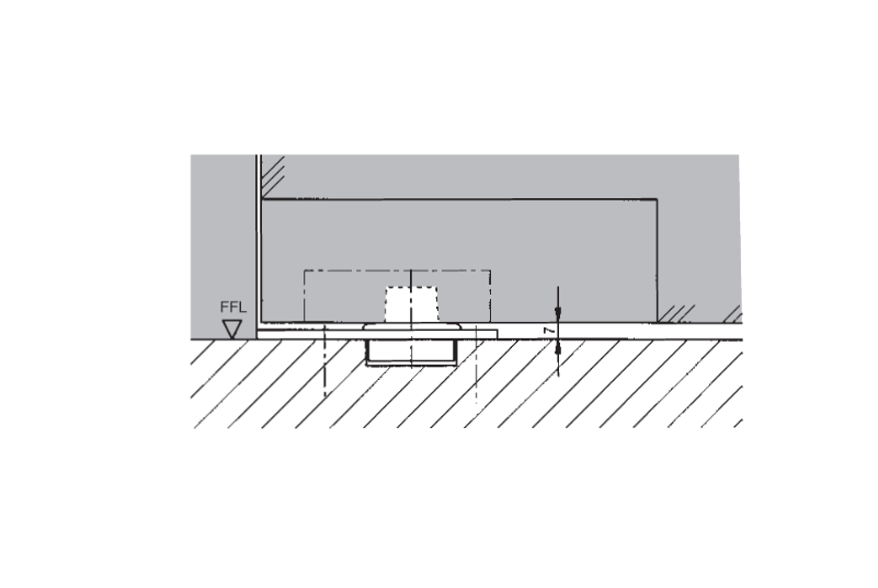 DORMAKABA 7475AX Rectangular Floor Pivot Bearing