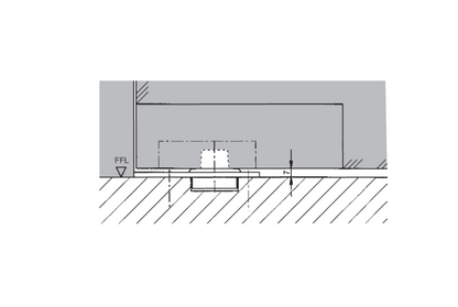 DORMAKABA 7475AX Rectangular Floor Pivot Bearing