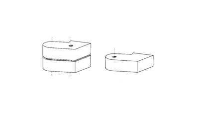 DORMAKABA 7483 Pair Of Cover Caps For Top Centre