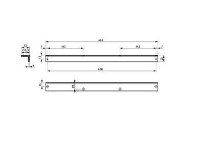 DORMAKABA G-N Angle Bracket For Use On Push Side Flush Frame