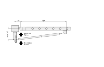 GATEMASTER Screw Fixed Closing Strut