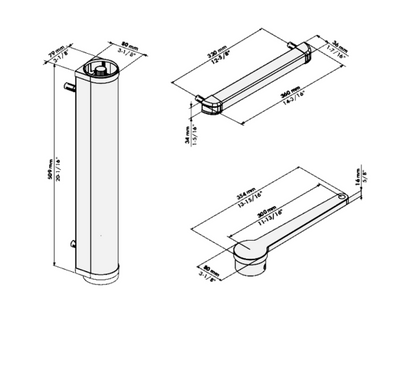 LOCINOX Venus Motorised Gate Closer With Straight Arm (S) For Pedestrian Swing Gates