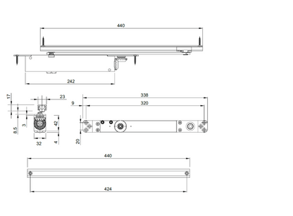 BRITON 2400 Size 2-4 Fire Rated Concealed Cam Action Door Closer