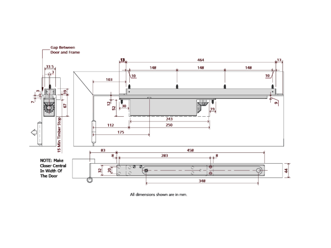 RUTLAND Fire Rated ITS.11204 Concealed Cam Action Door Closer EN 2-4