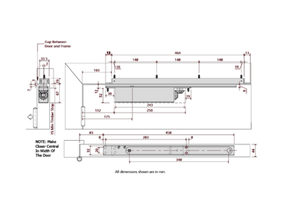 RUTLAND Fire Rated ITS.11204 Concealed Cam Action Door Closer EN 2-4