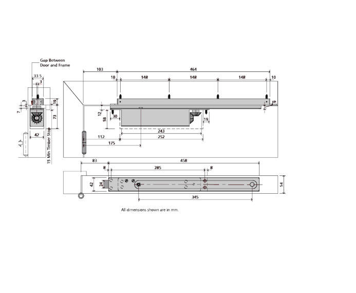 RUTLAND Fire Rated ITS.11205 Concealed Cam Action Door Closer EN 2-5