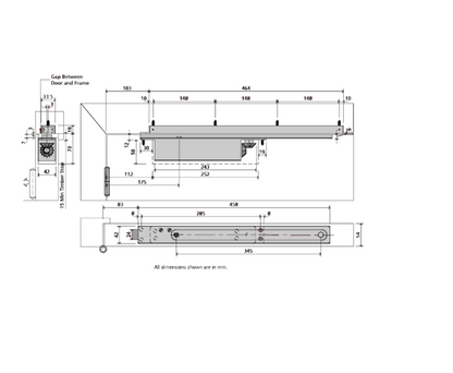 RUTLAND Fire Rated ITS.11205 Concealed Cam Action Door Closer EN 2-5