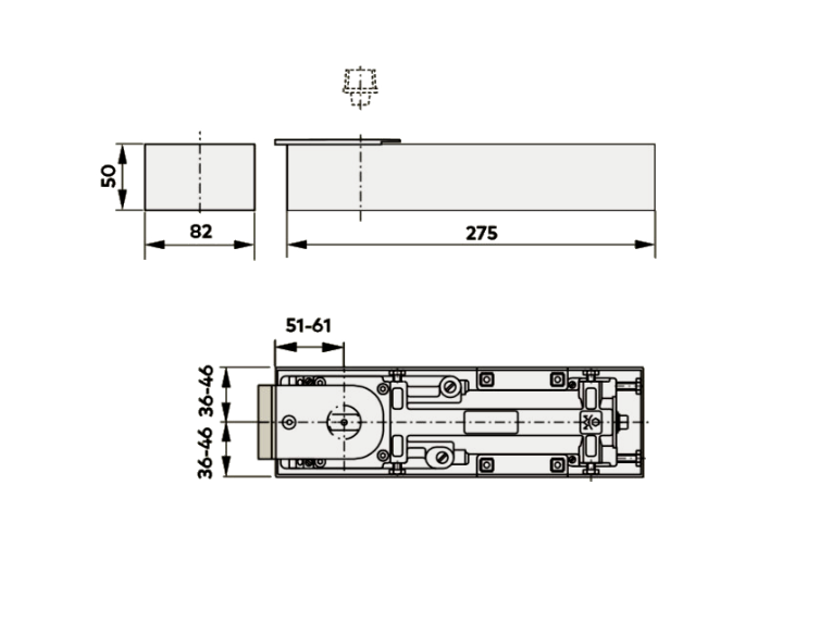 DORMAKABA BTS75R Fire Rated Floor Spring Door Closer