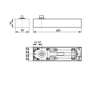DORMAKABA BTS75V Fire Rated Floor Spring Door Closer