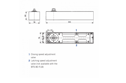 DORMAKABA BTS80F Fire Rated Floor Spring Door Closer